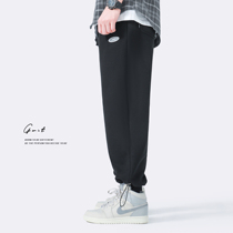 GWIT 400g Aograin velvet waffle winter New loose casual plus velvet padded bunched foot sports pants men