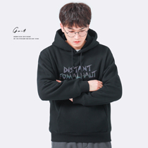 GWIT 420g heavy fine grain fleece winter New loose pullover hoodie Tide plus velvet thick hooded sweater men