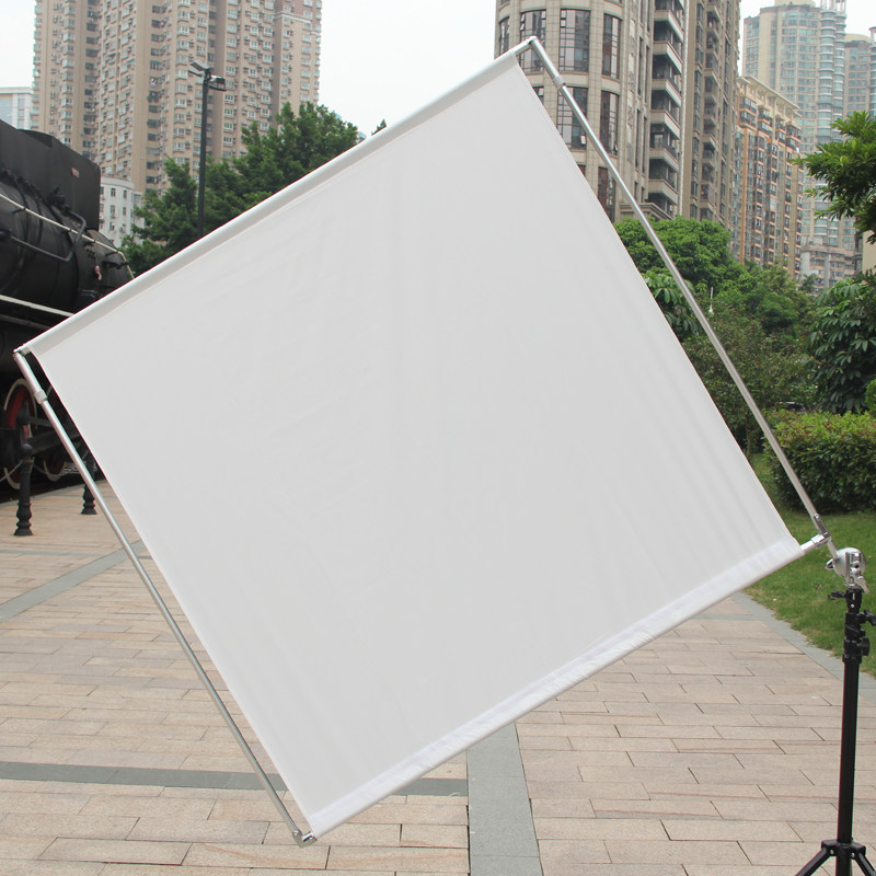 影视棚快装柔光屏白旗板120*120cm棋板框摄影棚拍照拍摄柔光道具