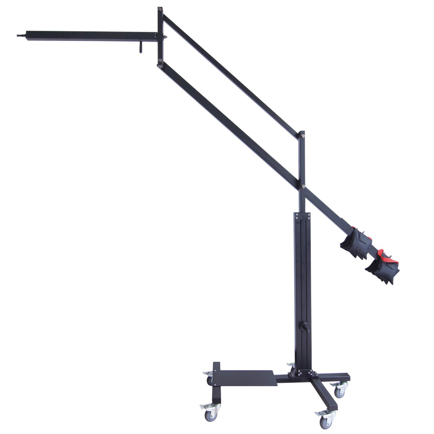 美铿影棚k吊臂摄影灯架 大号平衡悬臂架方管顶灯架滑轮吊臂送沙袋