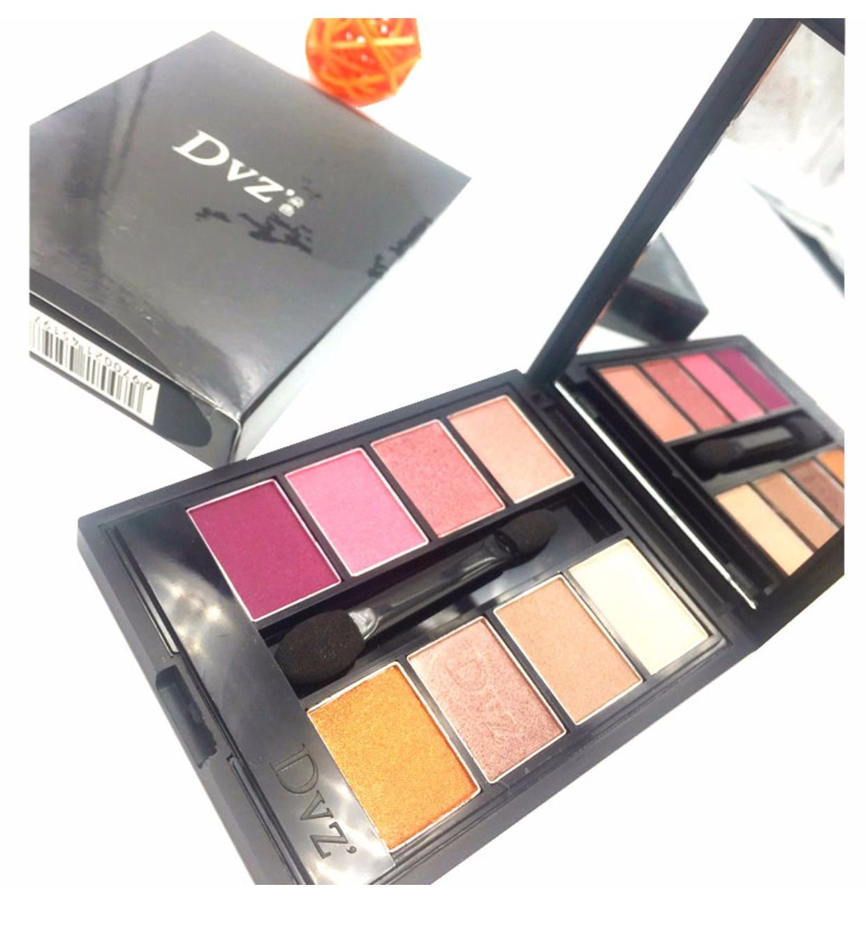 dvz朵色眼影盘8色哑光防水持久不脱色不晕染南瓜色眼影初学者正品_7折