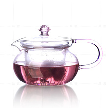 高硼硅玻璃茶具茶水分离茶壶精致粉色花茶泡茶壶蜡烛加热煮茶器