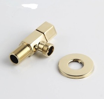 Hansgeja full copper black gold four-corner hexagonal table bottom corner valve tap face basin Terra basin live water intake switch