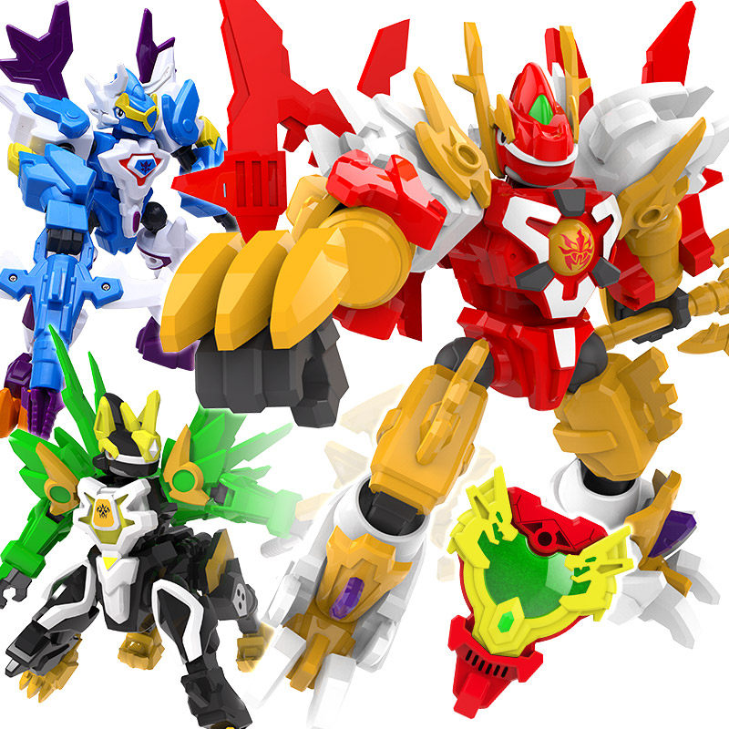 百逸斗龙战士4变形玩具 套装全套9寸儿童玩具铠甲战龙雷吉兽