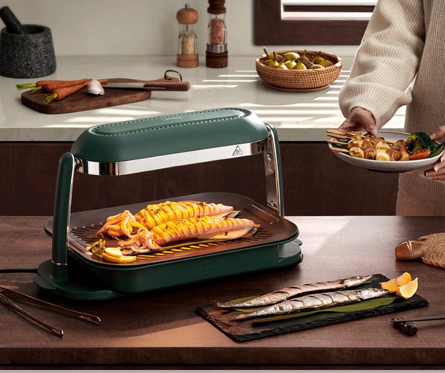 美的midea日式照烧炉烧烤炉家用电烤串机烧烤烤盘烤肉pt06b3