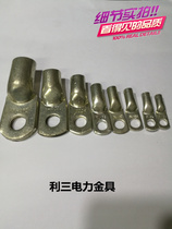 JG25-8 tinned copper nose copper wire terminal copper wire head tinned copper wire nose distribution cabinet wiring nose