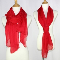 Red Scarf Joker Womens Decorative Scarf Stage Dancing Shawl Performance Festive Gifts Translucent Scarf