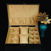 Beier Dandy jewelry box wooden ring earrings necklace watch bracelet storage solid wood veneer simple flannel