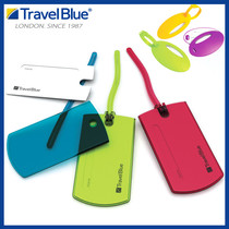 TravelBlue blue travel suitcase tag luggage name tag tag code plate consignment identification eye-catching card