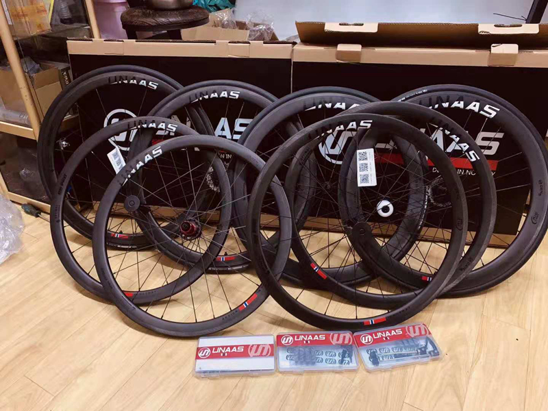 unaas 碳纤维cx扁条公路开口真空管胎圈刹碟刹轮组挪威 陶瓷轴承