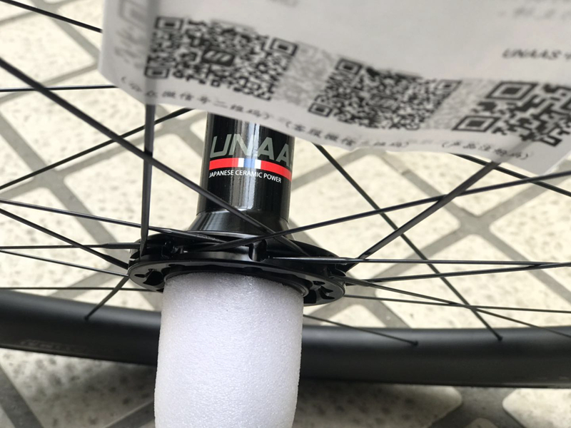 unaas 碳纤维cx扁条公路开口真空管胎圈刹碟刹轮组挪威 陶瓷轴承