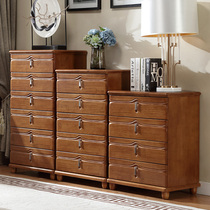 Simple modern solid wood bucket cabinet Large capacity four five six bucket cabinet Drawer-type combination cabinet Living room bedroom storage cabinet