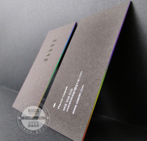 Gray personality shaped special-shaped bronzing bump New Business Special paper hollow edge rubbing business card creative design and production