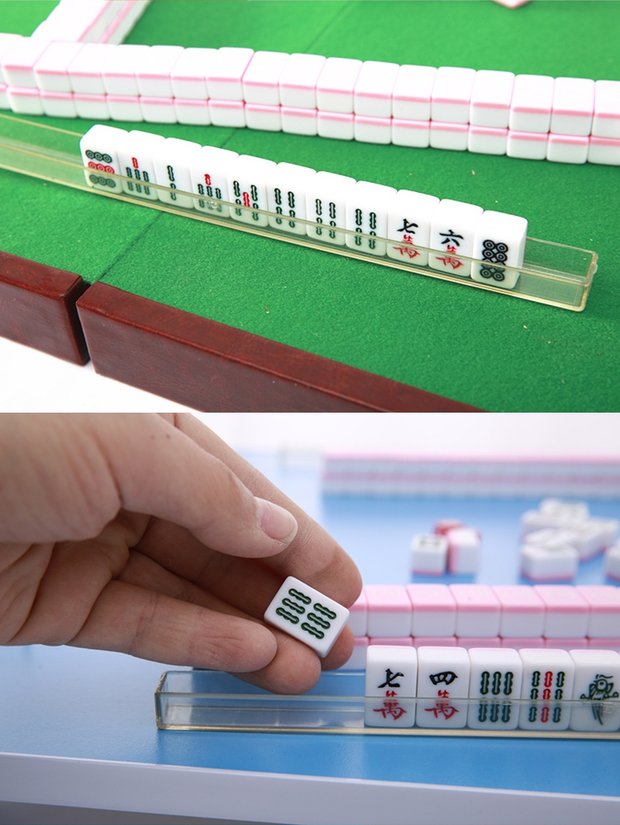 迷你小麻将牌尺u尺推牌尺透明大号理牌尺子适合20 22 23 26 28 30