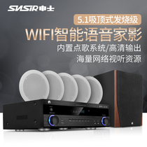 Schens X2 In-Ceiling Home Theater 5 1 Sound Set TV Surround Living Room Wireless Bluetooth Home Ceiling