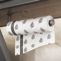 Gun Ash Kitchen Paper Towel Rack Free of perforated cabinets paper hanging paper Roll Paper Preservation Film Bag Rag Containing Wall Hanging