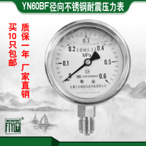 FTYLB Wuxi Feitian YN60BF anti-corrosion and acid-resistant 304 shock-resistant stainless steel pressure gauge