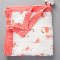Anti-shock swaddling muslin baby bamboo fiber gauze huddled spring and autumn baby cloth summer newborn scarf