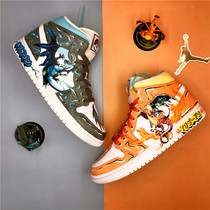 Personality Hand-painted Sneakers Custom Mouth Bag Demonic Elf Treasure Dreams XY Spray Fire Dragon DIY Graffiti (without shoes