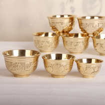  Brass small wine glass White wine glass Pure copper holy water cup Small wine cup Household one cup wonton cup One or two copper wine glasses