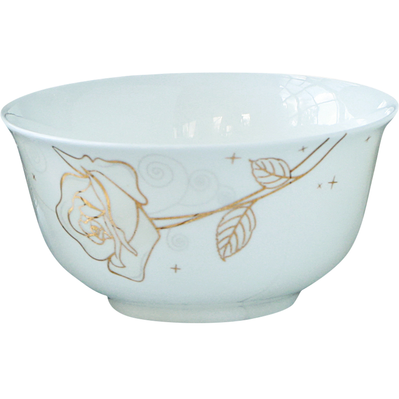 Garland ipads China golden bell bowl creative Chinese tableware 4.5 inch rice bowls of household ceramic bowl to ultimately responds soup bowl