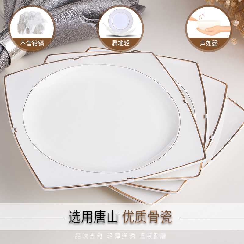 Garland ou bowl plates spoon, free collocation with European ipads porcelain tableware suit household ceramics large bowl of soup bowl