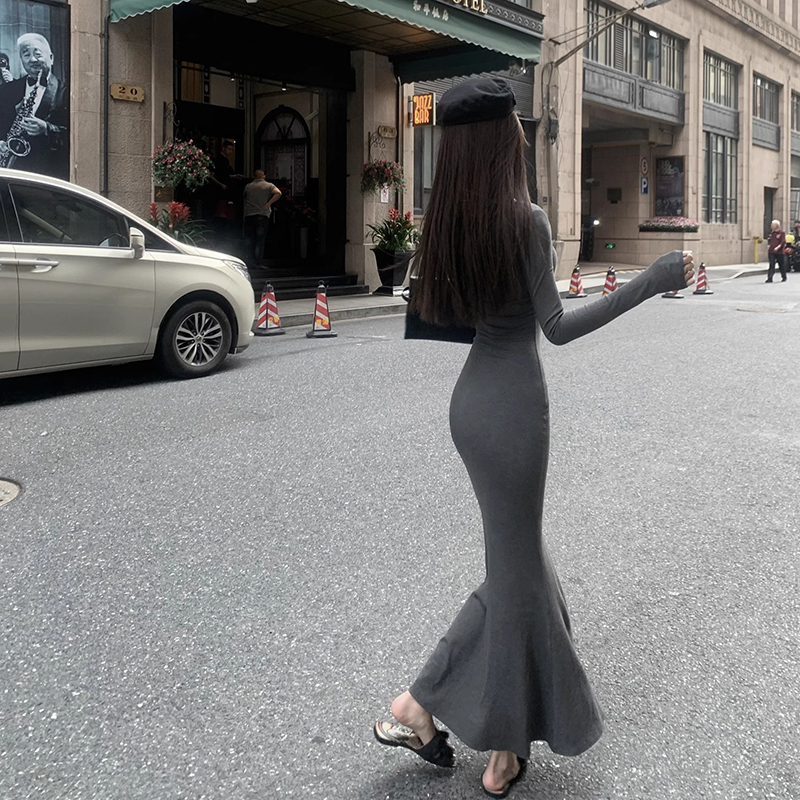 Wuuus (Champagne Cup) 2 0 version of Kardashian knit dress with bottom and hip skirt tight-Taobao