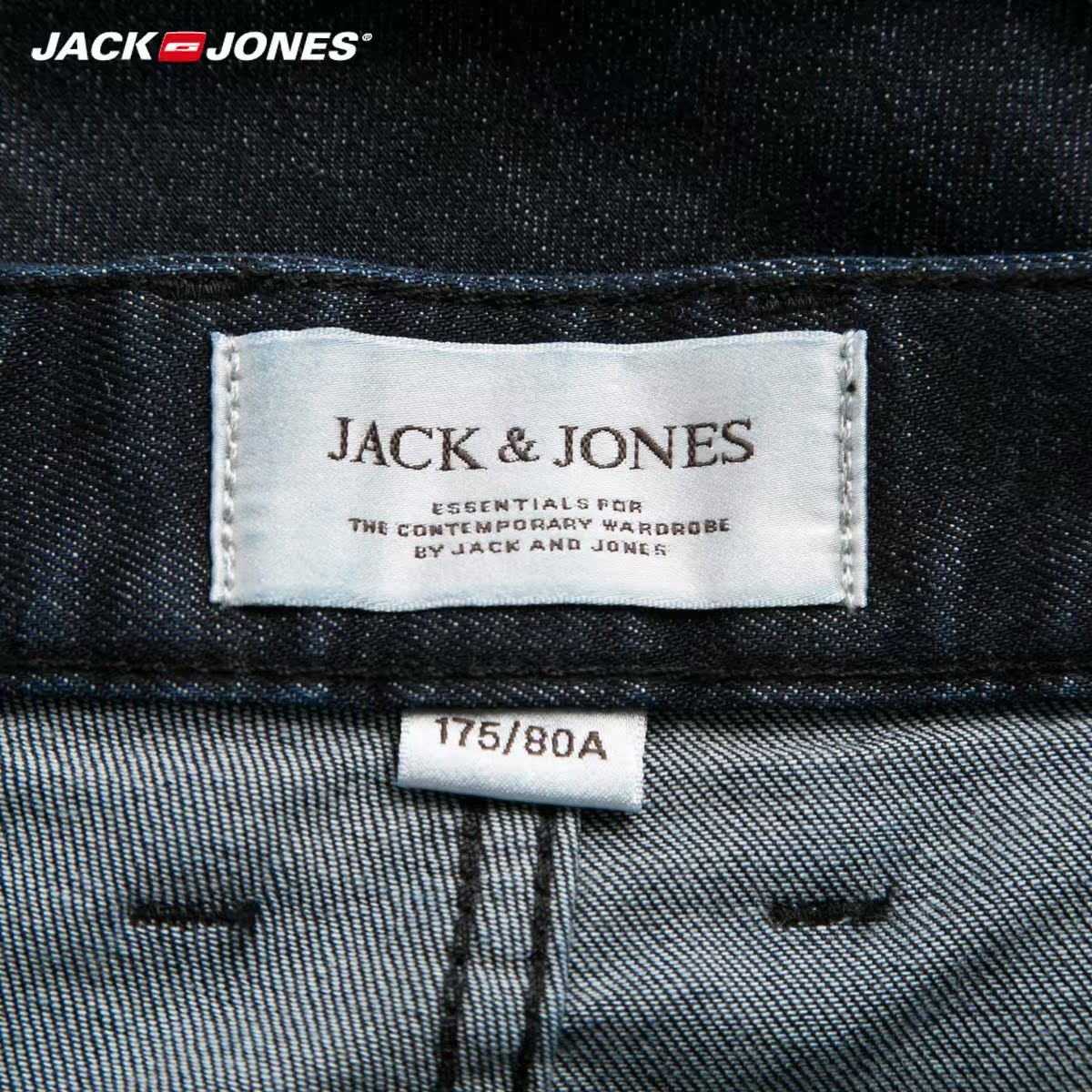 jackjones杰克琼斯弹力修身直筒休闲深色牛仔裤男e|216