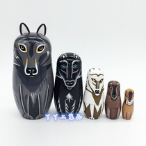 Five Floors Hand Animals Wolf Russian Sets Dolls Craft Gift Toys Birthday Valentines Christmas Gifts Swing Accessories