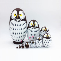 () 10-layer owl egg-type Russian kit Wooden Toy Craft Gift wish to swing a piece