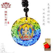 Tie-edge glazes Wolverine statue Like Pendant Pendant Necklace Brown Rope Diameter 3 5 cm