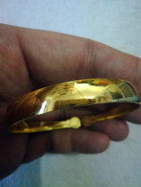 Glossy small half bead opening bracelet pure brass jewellery opening bracelet