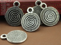 The Tibetan ten thousand-word pendant Tibetan silver accessory 18MM