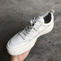 European and American mens shoes leather thick-soled white shoes mens 2021 Autumn New breathable board shoes Korean sports casual shoes tide