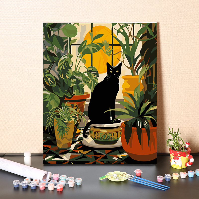 success  成功 （油彩画） 梵高灯塔diy数字油画手工打发时间成人治愈系手绘画画填色油彩画