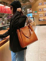 Lady Oil Wax Genuine Leather Carry-on Single Shoulder Diagonal Satchel Large Capacity Brief About 100 Hitch Casual Fashion Senior Feel Great Backpack