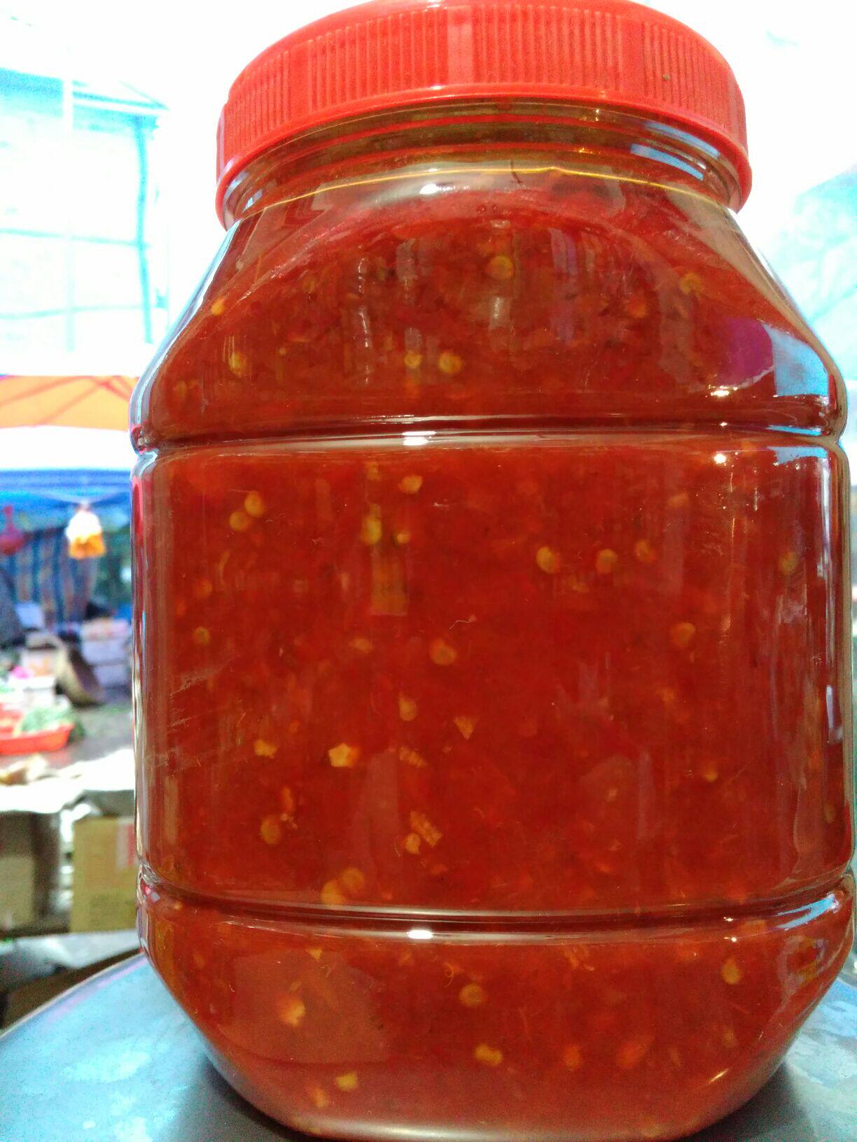 1瓶全国包邮安徽特产调味酱鸡笼山辣椒酱1600g超大瓶装辣油辣椒酱