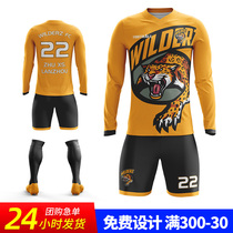 Football Suit Long Sleeve Suit Full Body Customized Mens Jersey New Sports Ball Conserved Group Purchase Order Team Competitive Print