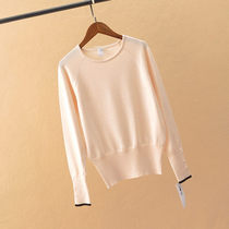 Foreign trade tail single round neck long sleeve sweater base shirt womens autumn and winter pullover