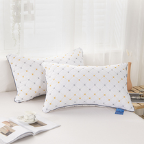 Cotton gypsophila embroidered pillow core pillow a pair of single thickened washable feather velvet hotel style neck pillow