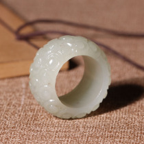 New pinhui 180 yuan Xinjiang Qiemo material green jade Ruyi pattern ban zhi all the best mens big ring jewelry A