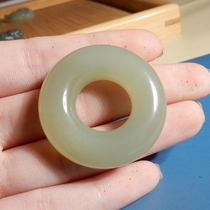 Dialect and Tian Jade new products only 150 yuan Qinghai material Green White Jade bagel Daping Ans and Cushions Pendant X