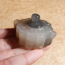 Dialect Hetian Jade special offer 100 yuan Xinjiang blue and white golden jade festival high rise teapot handle Hu handle P