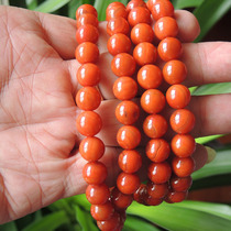 Dialect Hetian Jade special 190 yuan South red agate diameter 10mm108 exquisite beads necklace DIY bracelet A