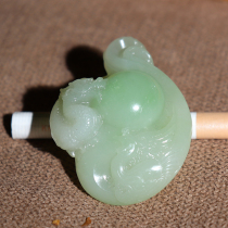 Dialect Collection Master Jiang Xi Qinghai Characteristic Mountain Material Rare Ice Bottom Cuiqing Dragon and Phoenix Chengxiang Pendant A