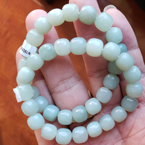 Dialect and Tian Jade special rare treasures specimen light blue tone male and female style bracelet bracelet hand decoration O