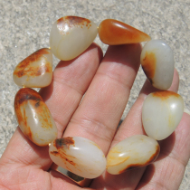 Dialect Hetian Jade special big leak only 56000 yuan treasures Poly red leather mutton white jade bracelet luxury bracelet