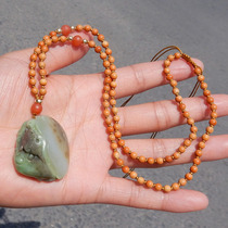 Dialect and Tian enlarged water leakage boutique rare rare and playful famous colorful Jade Fu event pendant f