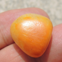 Dialect Hetian Jade special big leak only 88000 yuan rare famous orange red leather gold wrapped silver mutton jade ring face C