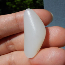 Dialect Hetian Jade collectible Xinjiang Yulong River native fine water drop type delicate sheep fat jade seed material play material f